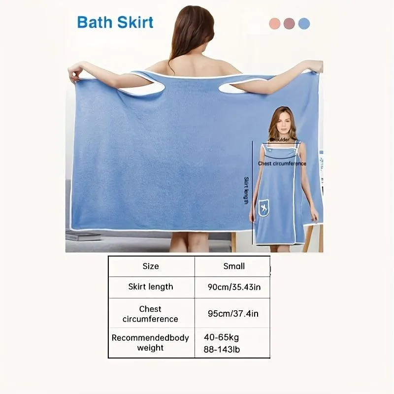 1pc Bath Towel Velvet Quick-Drying, Absorbent Towels
