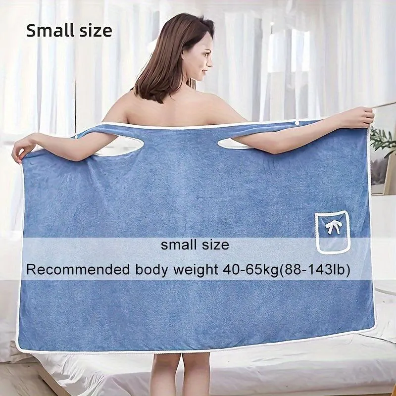1pc Bath Towel Velvet Quick-Drying, Absorbent Towels