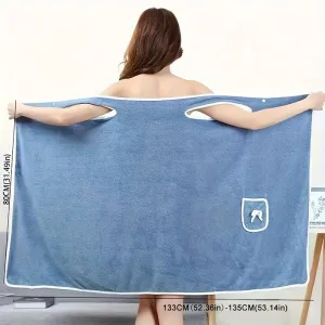 1pc Bath Towel Velvet Quick-Drying, Absorbent Towels