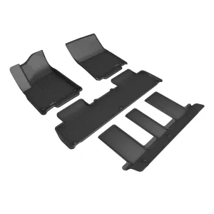 3D MAXpider Floor Mats Rivian R1S (22-24) All-Weather Kagu Series - Front / Second / Third Row