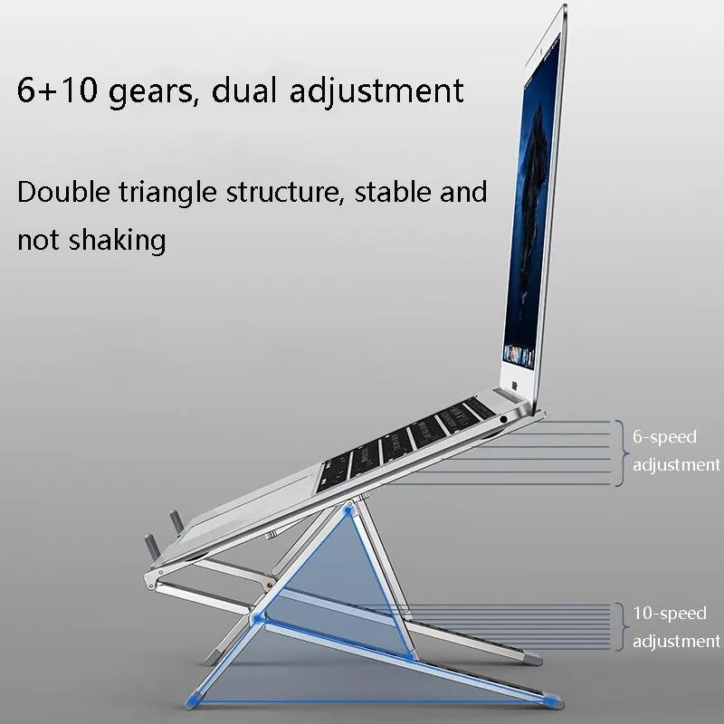 Adjustable Aluminum Laptop Cooling Bracket - Desktop