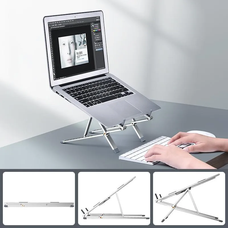 Adjustable Aluminum Laptop Cooling Bracket - Desktop