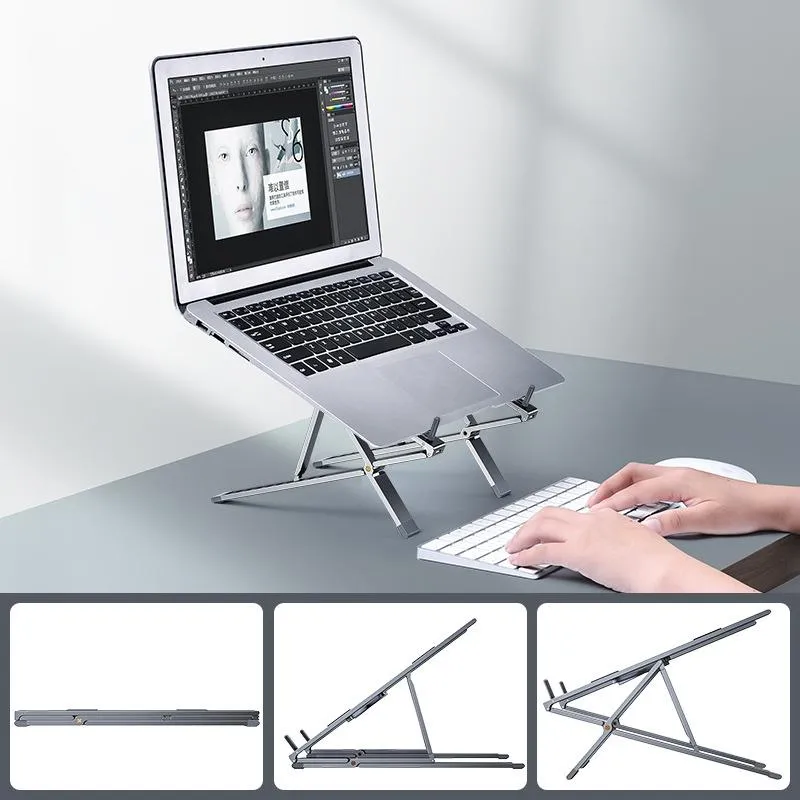Adjustable Aluminum Laptop Cooling Bracket - Desktop