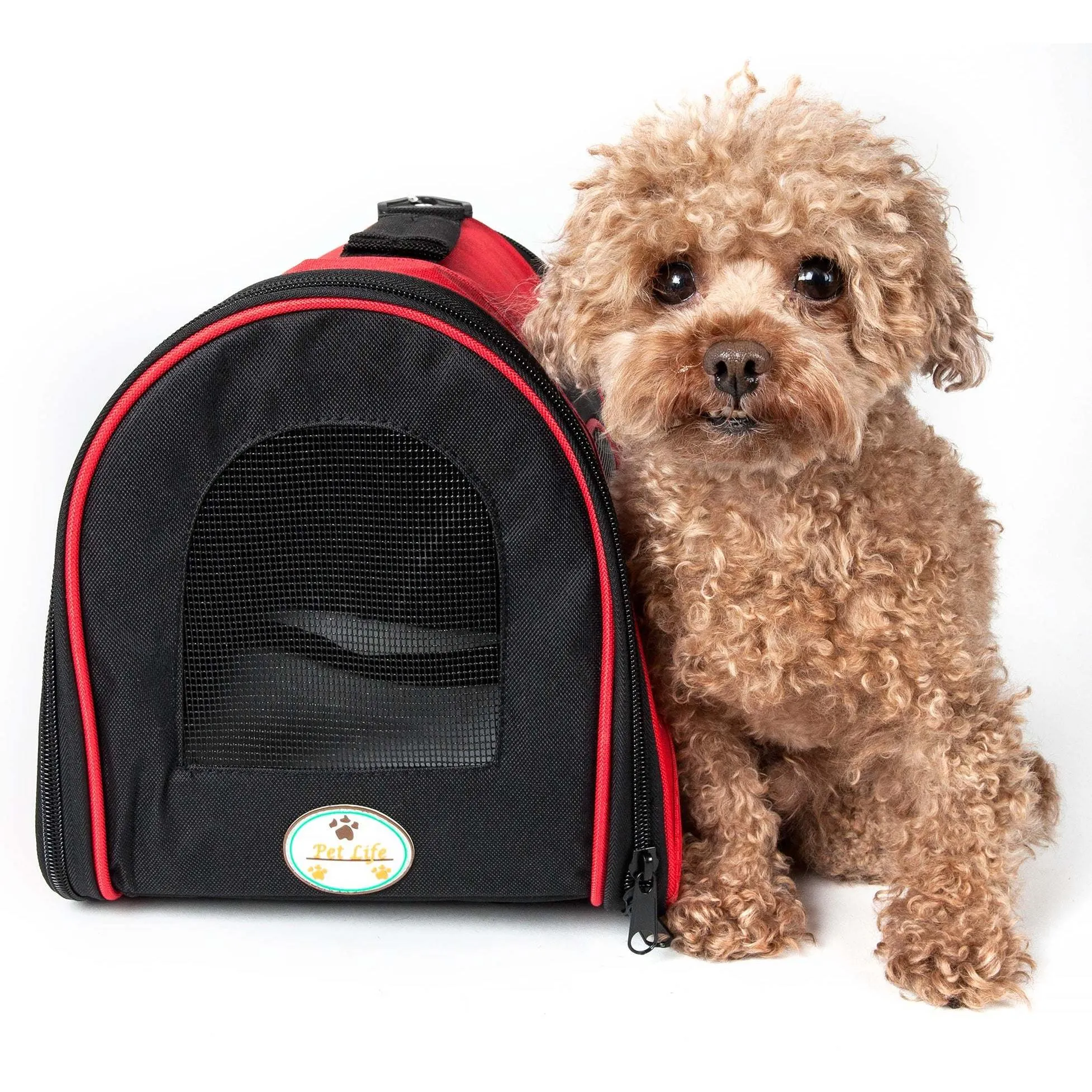Airline-approved folding pet carrier with adjustable strap. Explorer