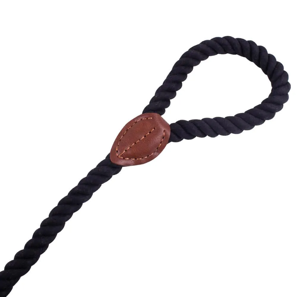 AllPetSolutions Rope Dog Lead, Black, 120cm
