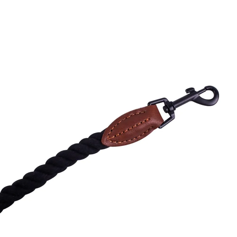 AllPetSolutions Rope Dog Lead, Black, 120cm