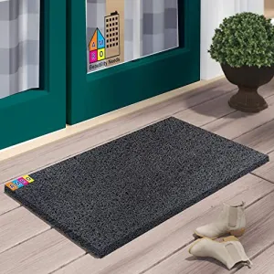 AMRO Beautility Needs Rectangular Door Mat Pvc Thick Doormat For Outdoor,Home,Offices,Restaurant,Hotel Etc.. Heavy Quality -12Mm Thickness,Grey Color,Weight 800  Gms,Size 40 X 60 Cms(16 X 24 Inches)