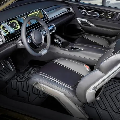 AUTOSAVER88 Floor Mats for 2018-2023 2024 Ford Expedition 7-Seat with 2nd Row Bucket Seats, TPE All Weather Custom Fit Ford Expedition Cargo Mat, 1st 2nd 3rd Rows Floor Liner & Trunk Liner Car Mats