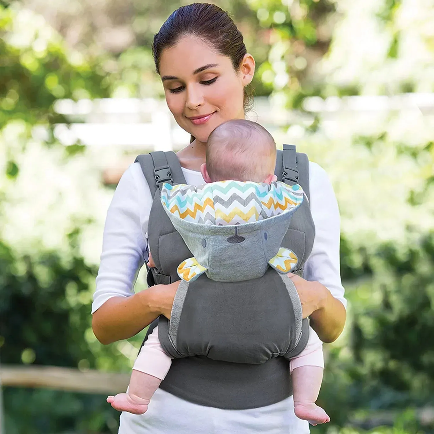 Bear Themed Cotton Baby Carrier with Detachable Hat
