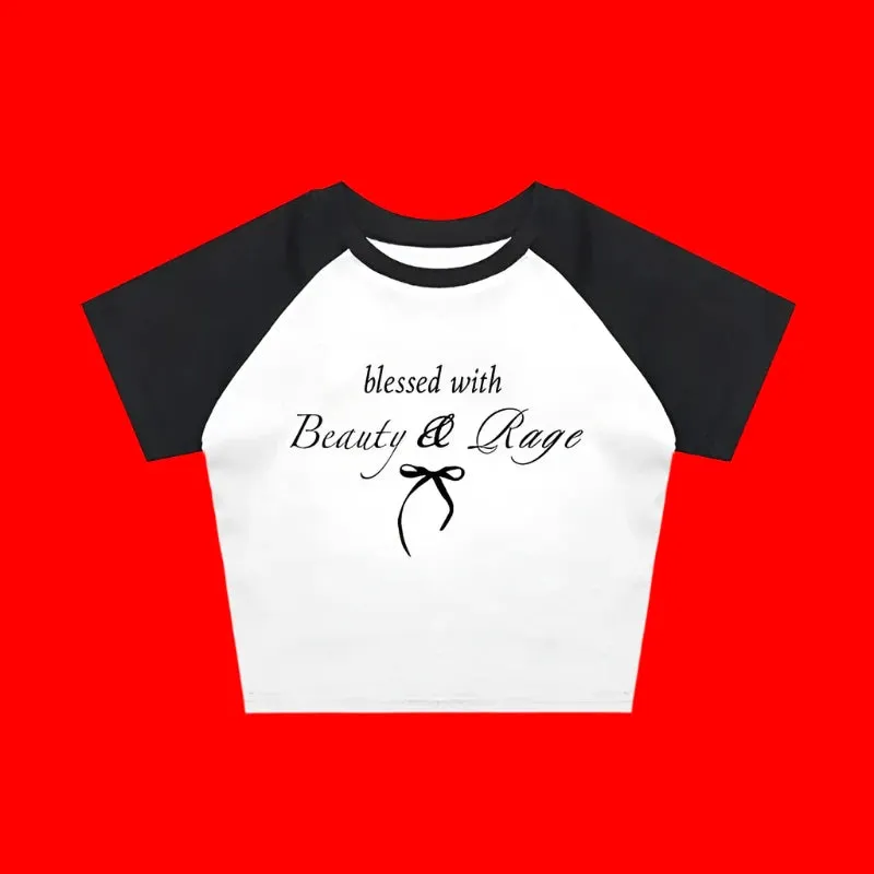 Beauty and Rage Text Graphic Top