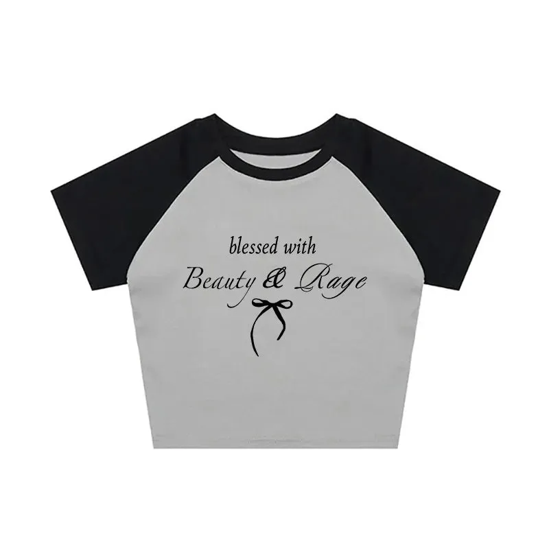 Beauty and Rage Text Graphic Top