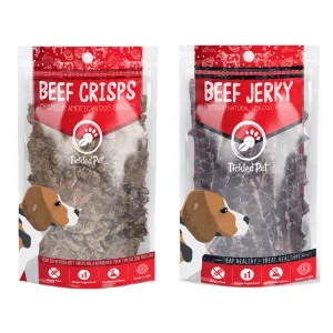 Beef Lover's Combo Pack - Natural Beef Lung Crisps and Premium Beef Jerky Dog Treats