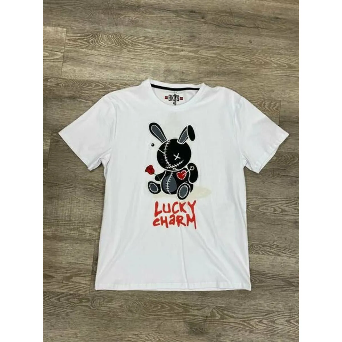 Black Keys "Lucky Charm" White Tee Black Patch