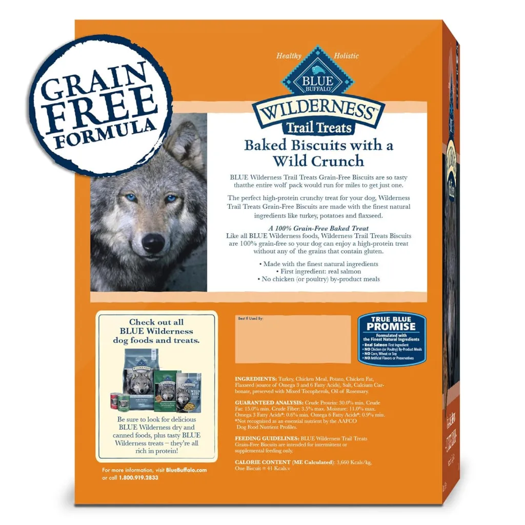Blue Buffalo Wilderness Trail Treats Turkey Biscuits for Dogs