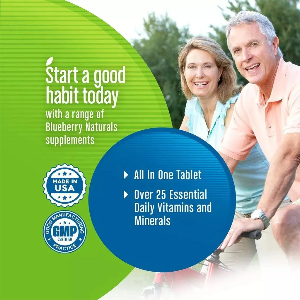 Blueberry Naturals Rainbow Multivitamin & Mineral Supplement Tablets For Adults, Pack of 30's
