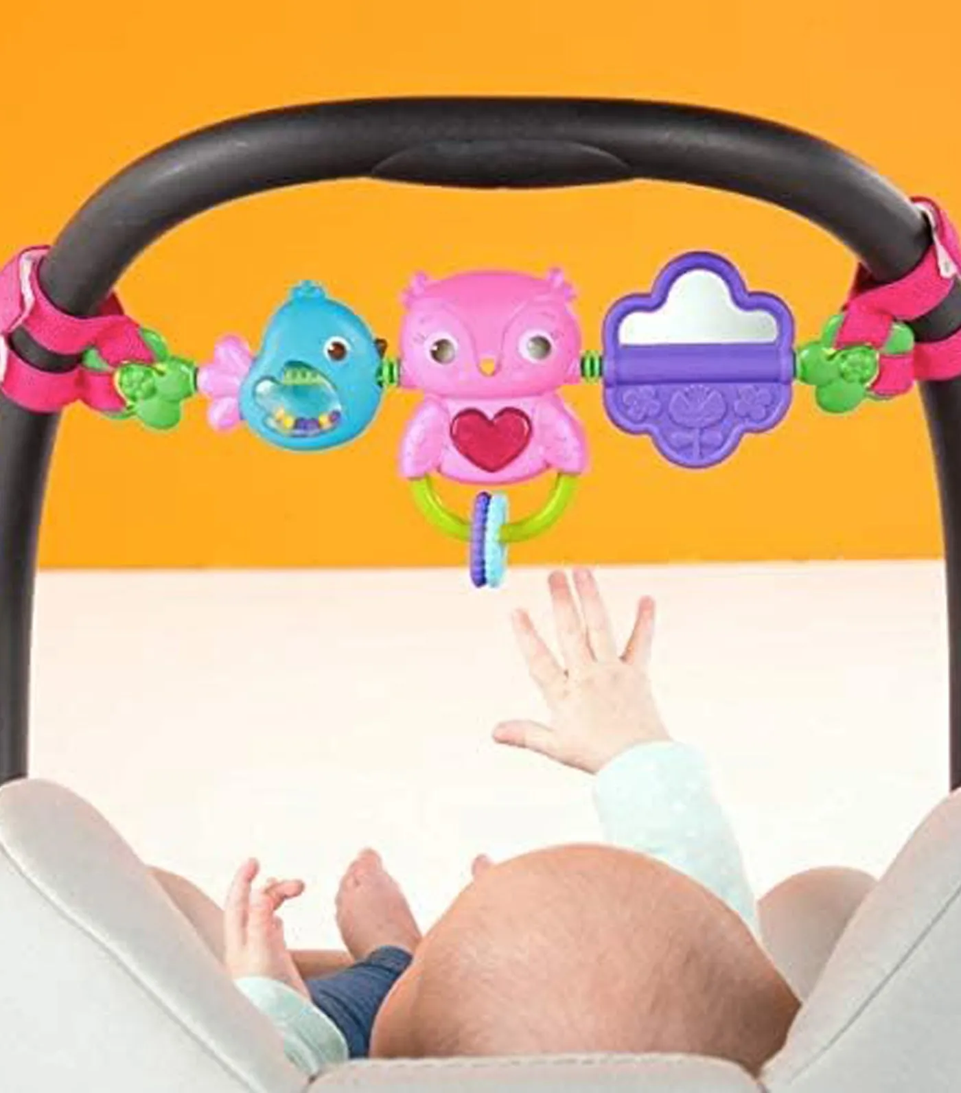Bright Starts Take Along Carrier Toy Bar - Pink