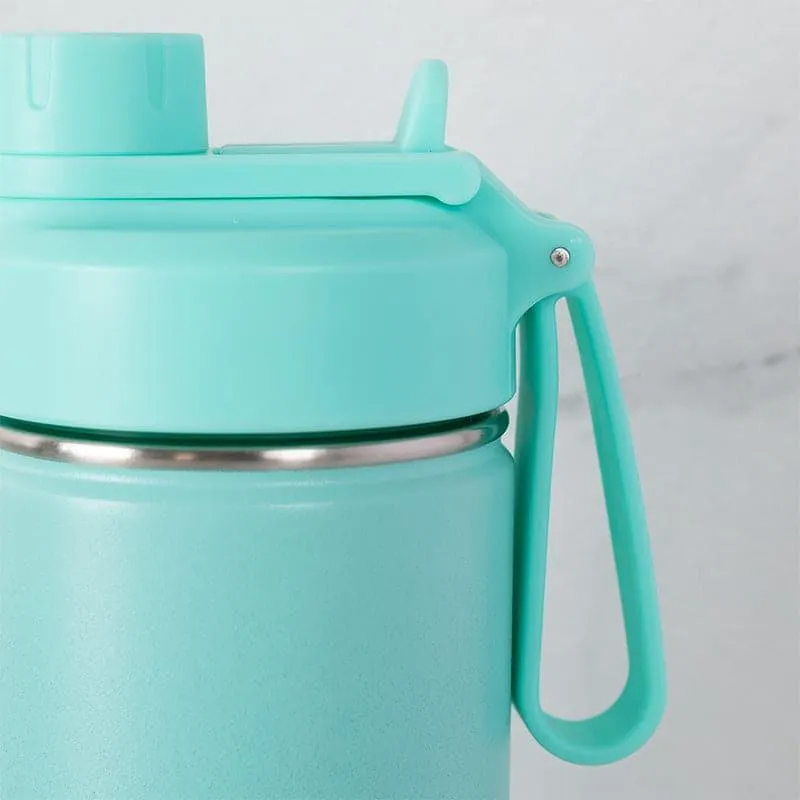 Bristo Quench 750 ML Hot & Cold Thermos Water Bottle (Green & Black) - Set Of Two