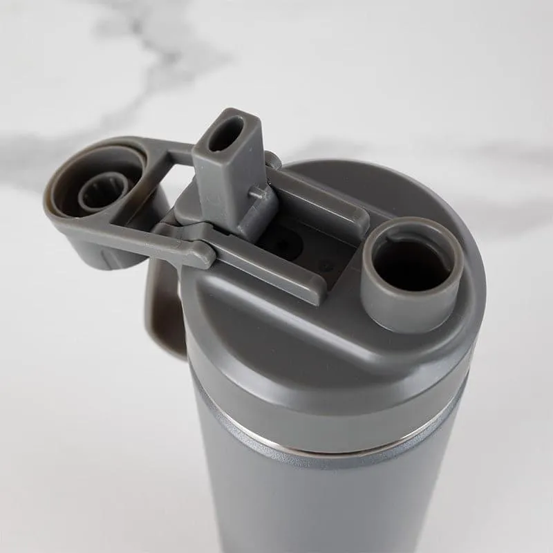 Bristo Quench Hot & Cold Thermos Water Bottle (Black & Grey) - 750 ML