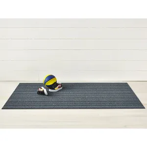 Chilewich Shag Big Mat - Skinny Stripe - Blue