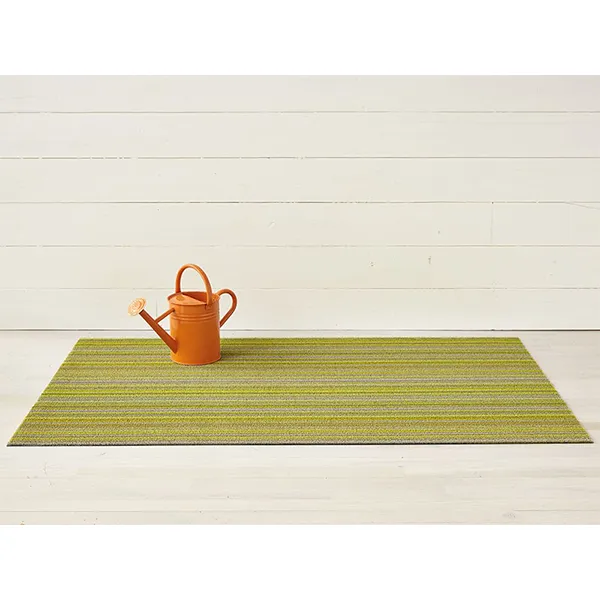 Chilewich Shag Big Mat - Skinny Stripe - Citron