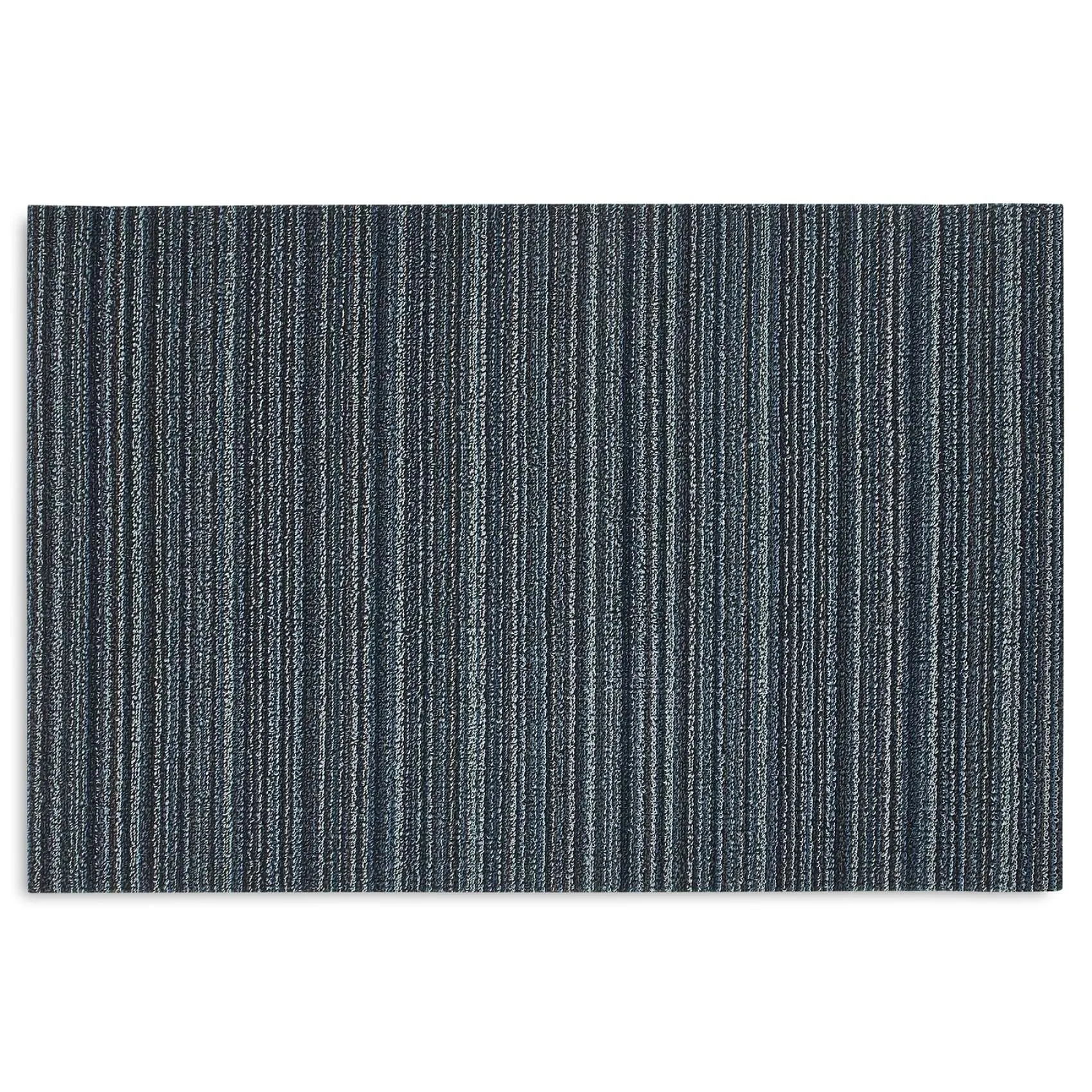 Chilewich Shag Skinny Stripe Floormat Blue
