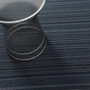 Chilewich Shag Skinny Stripe Floormat Blue