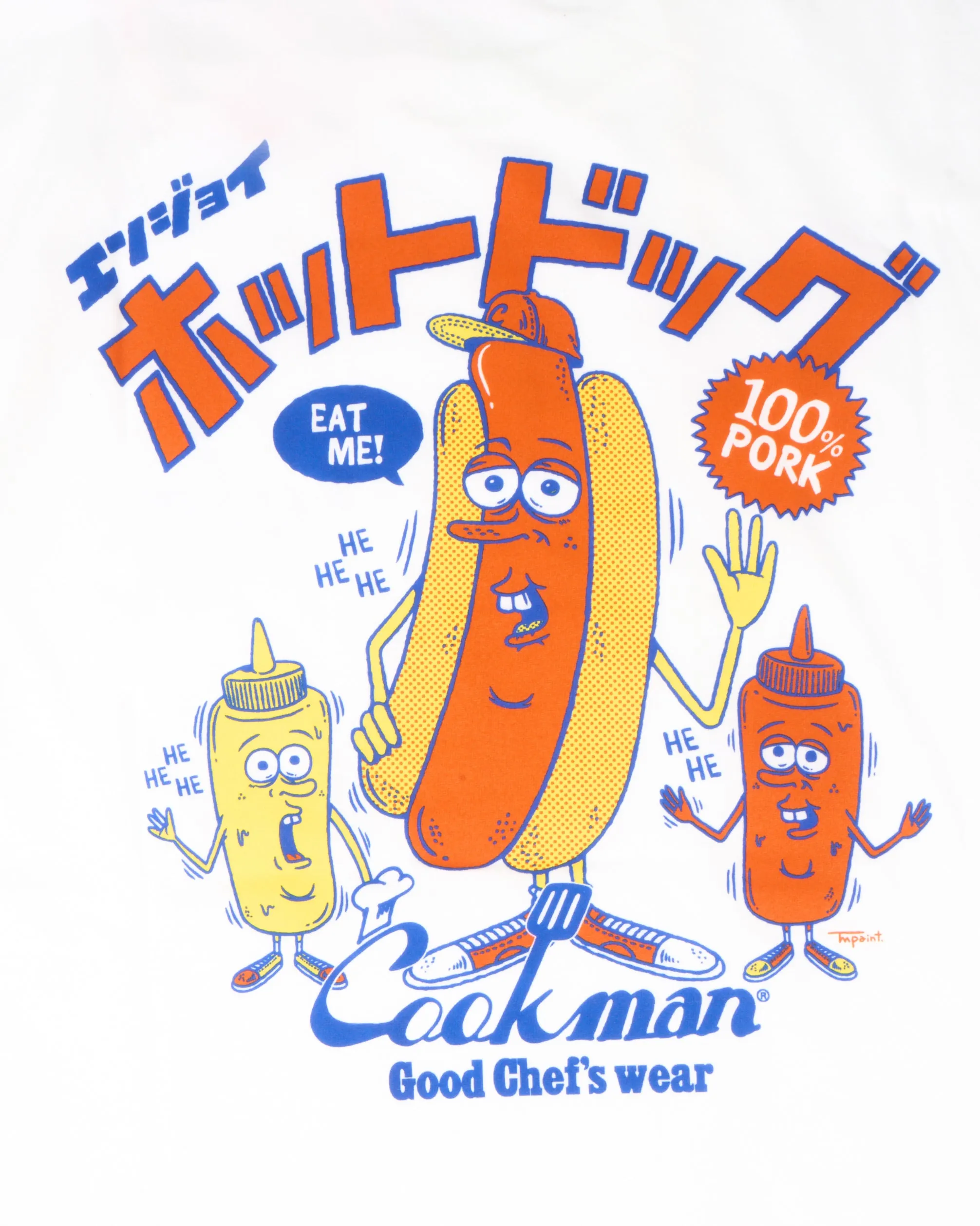 Cookman TM Paint Hot Dog Tee - White