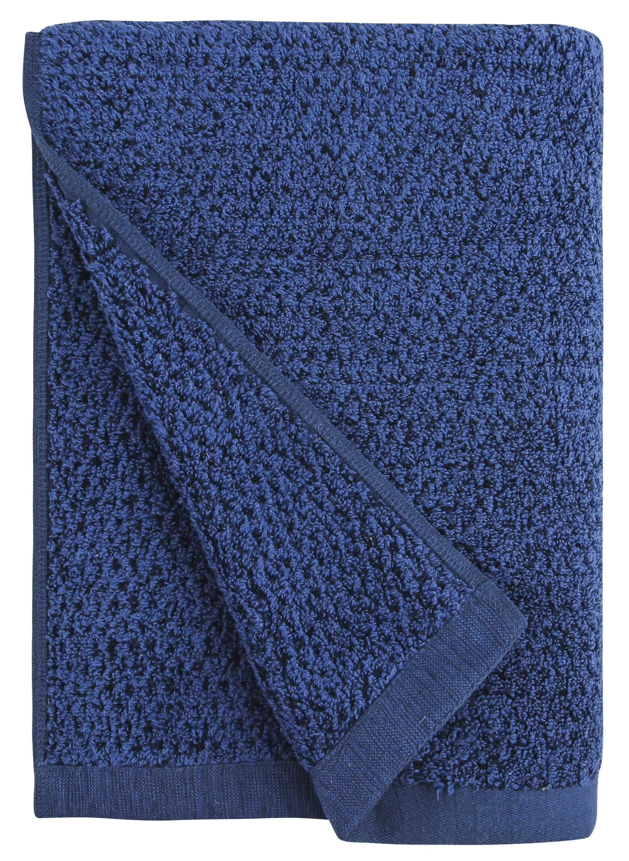 Diamond Jacquard Towels, Bath Towel - 1 Piece, Navy Blue