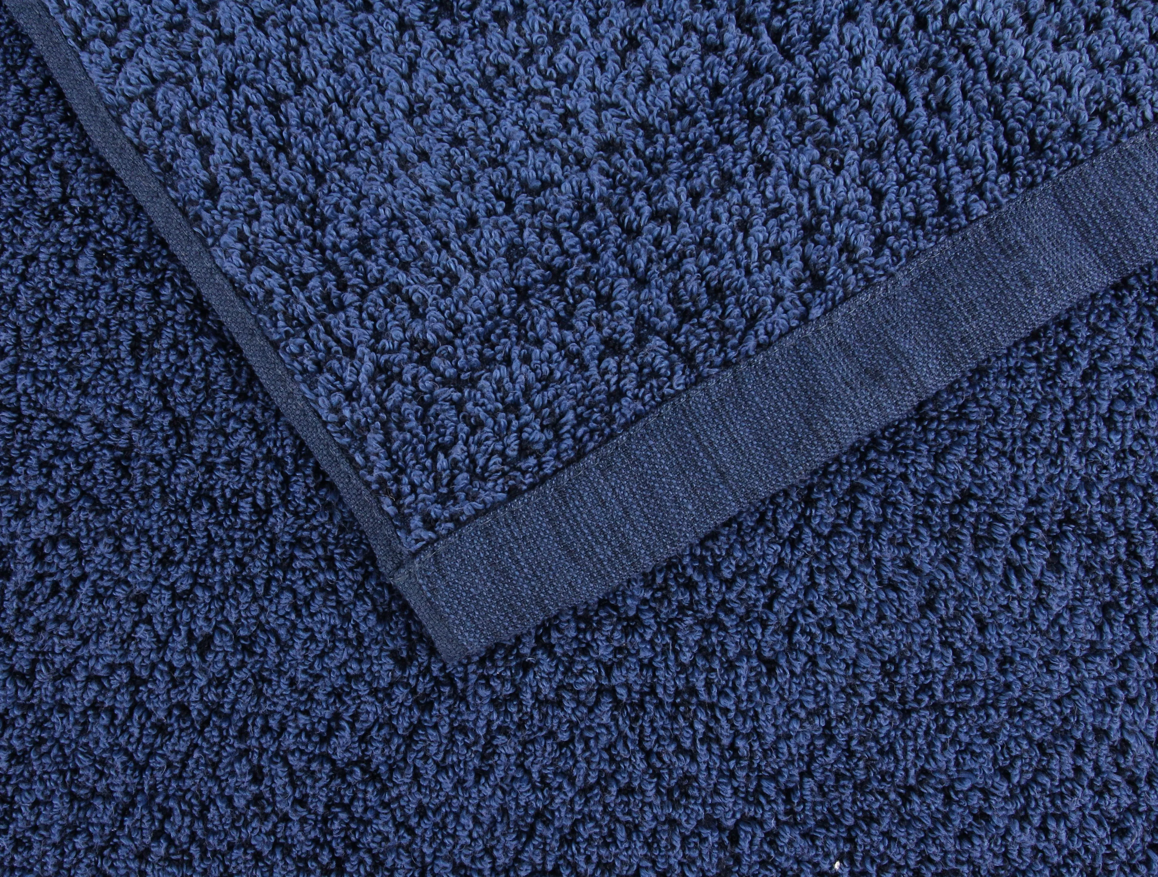 Diamond Jacquard Towels, Bath Towel - 1 Piece, Navy Blue