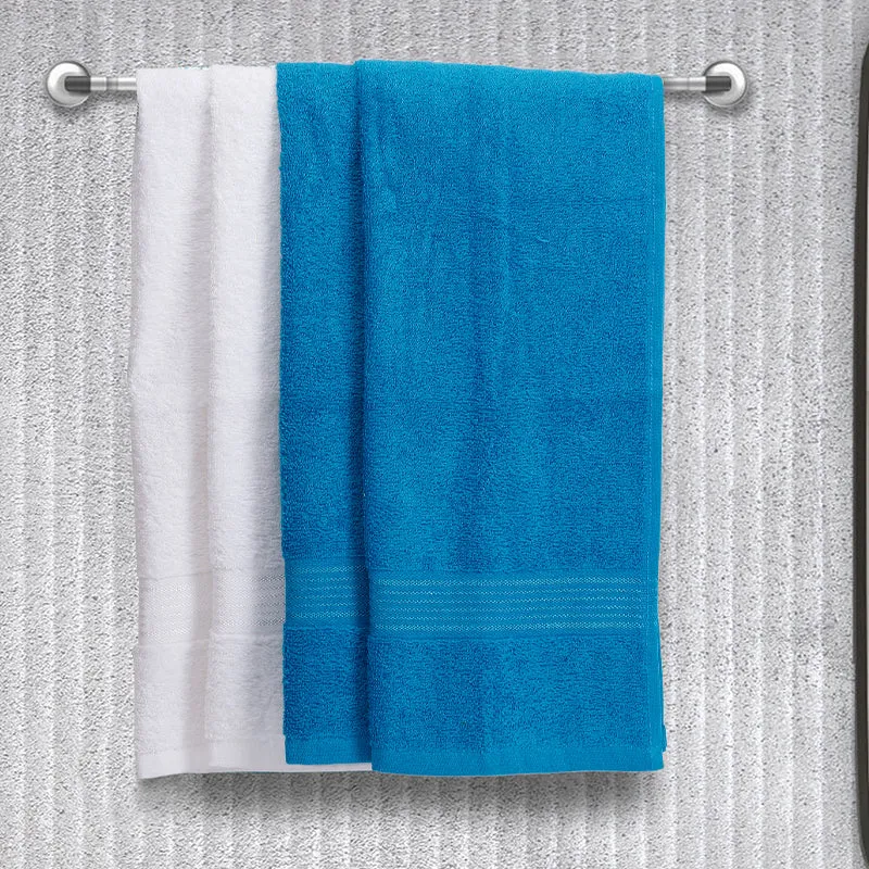 Eva Quick Dry Hand Towel (Blue & White) - Set Of Four