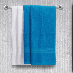 Eva Quick Dry Hand Towel (Blue & White) - Set Of Four