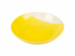 Feeding plate Stone grace 350ml - 16x16x3,5cm yellow/white