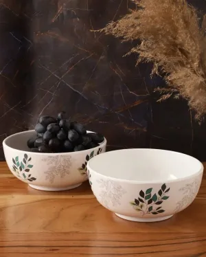 Floral Design Melamine Bowls | 300 ml | Set Of 2
