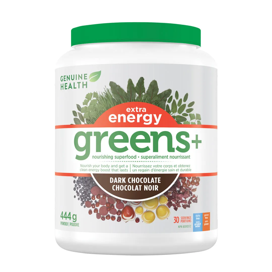 Genuine Health Greens  Extra Energy - Dark Chocolate (444g)