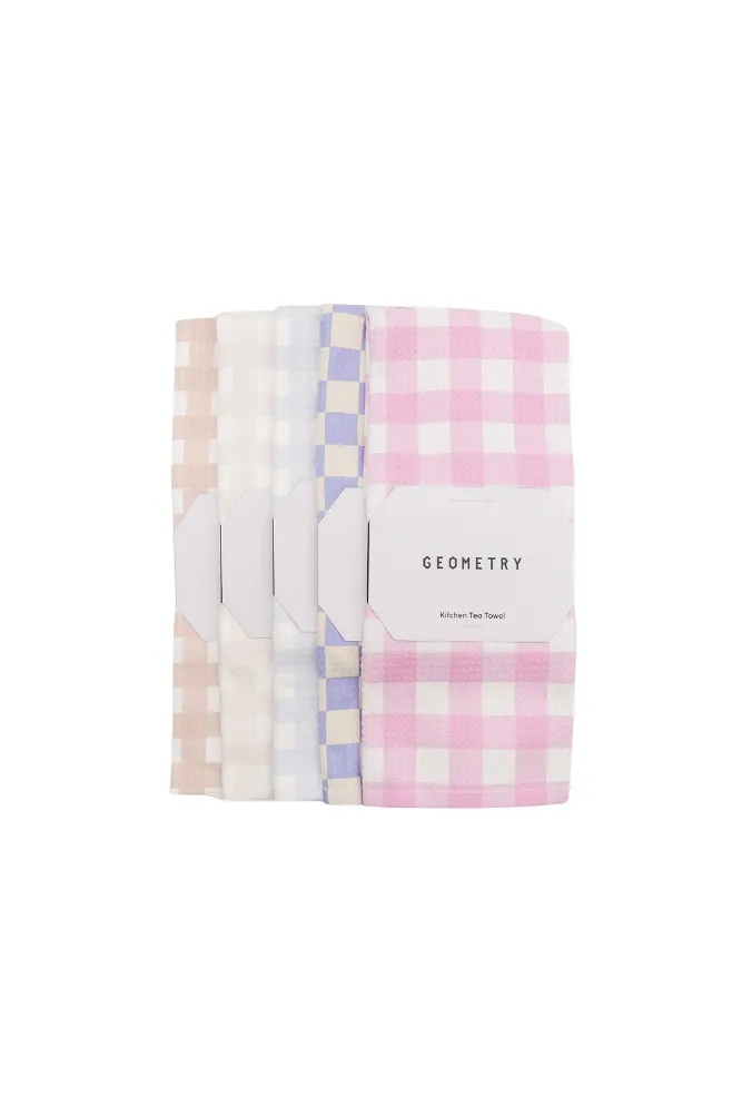 Gingham Geometry House Towels
