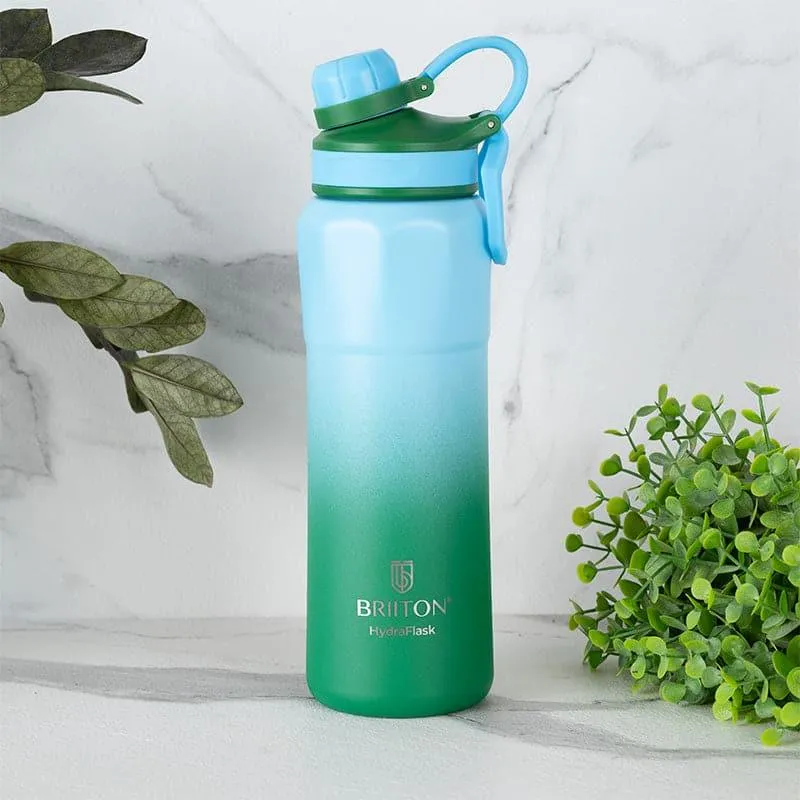 Gleam Craft Hot & Cold Thermos  Water Bottle (Green & Light Blue) - 800 ML