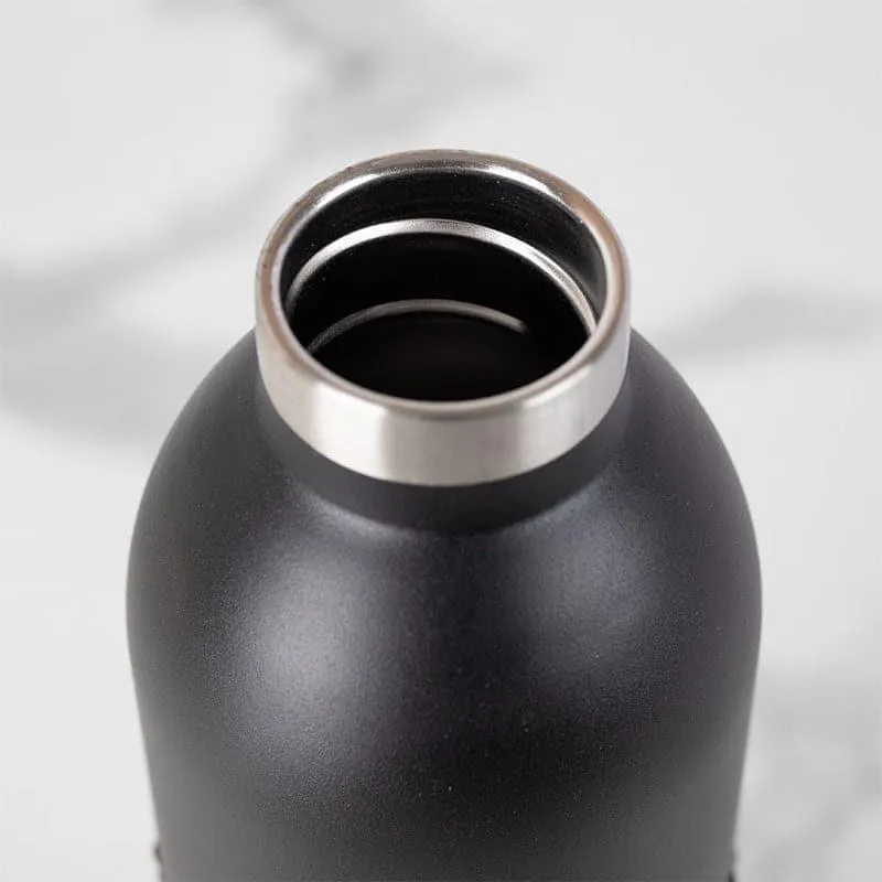 Gradient 620 ML Hot & Cold Thermos Water Bottle (Black & Grey) - Set Of Two