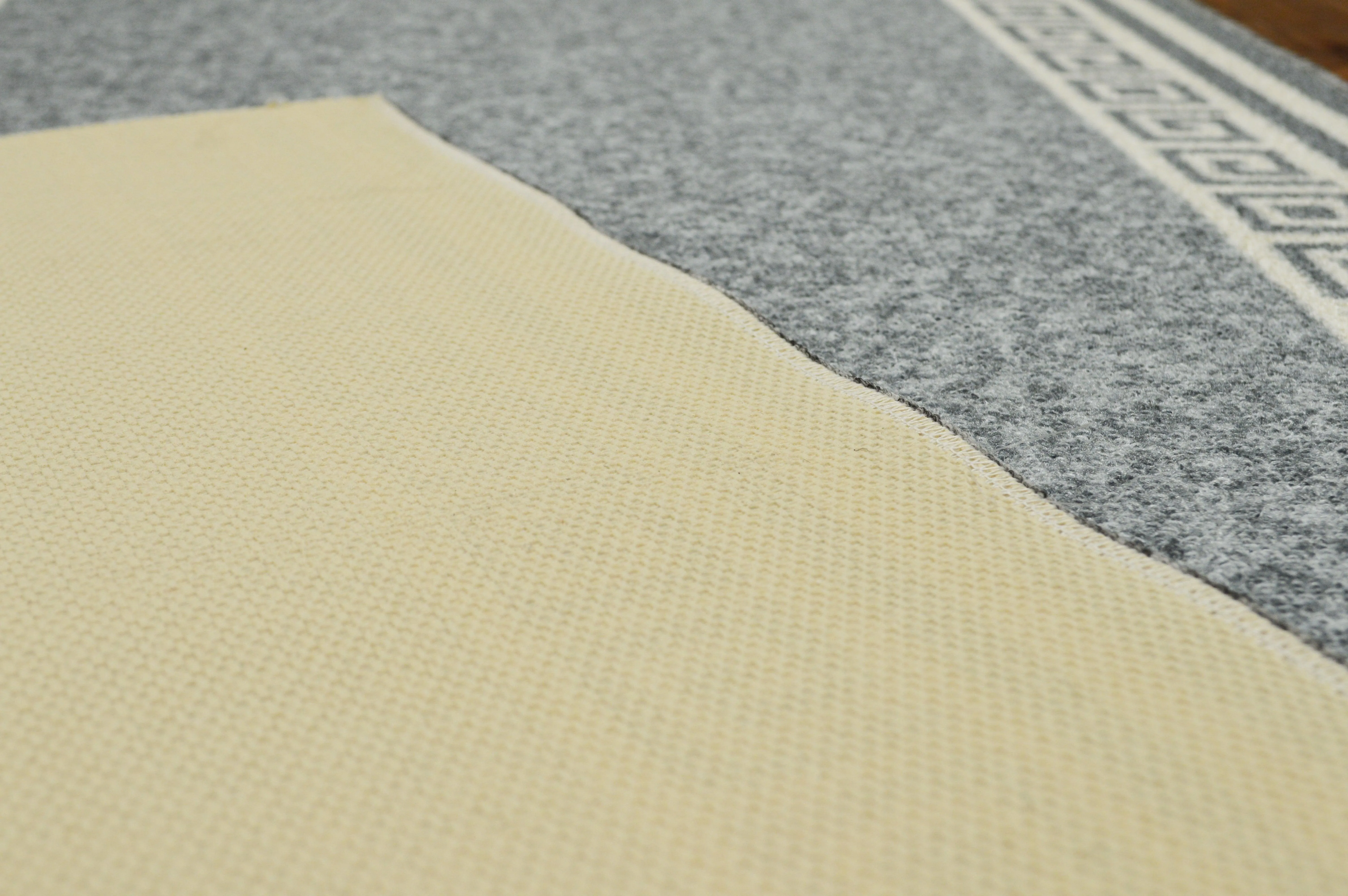 Grey Hard Wearing Non Slip Runner Mat - Luna