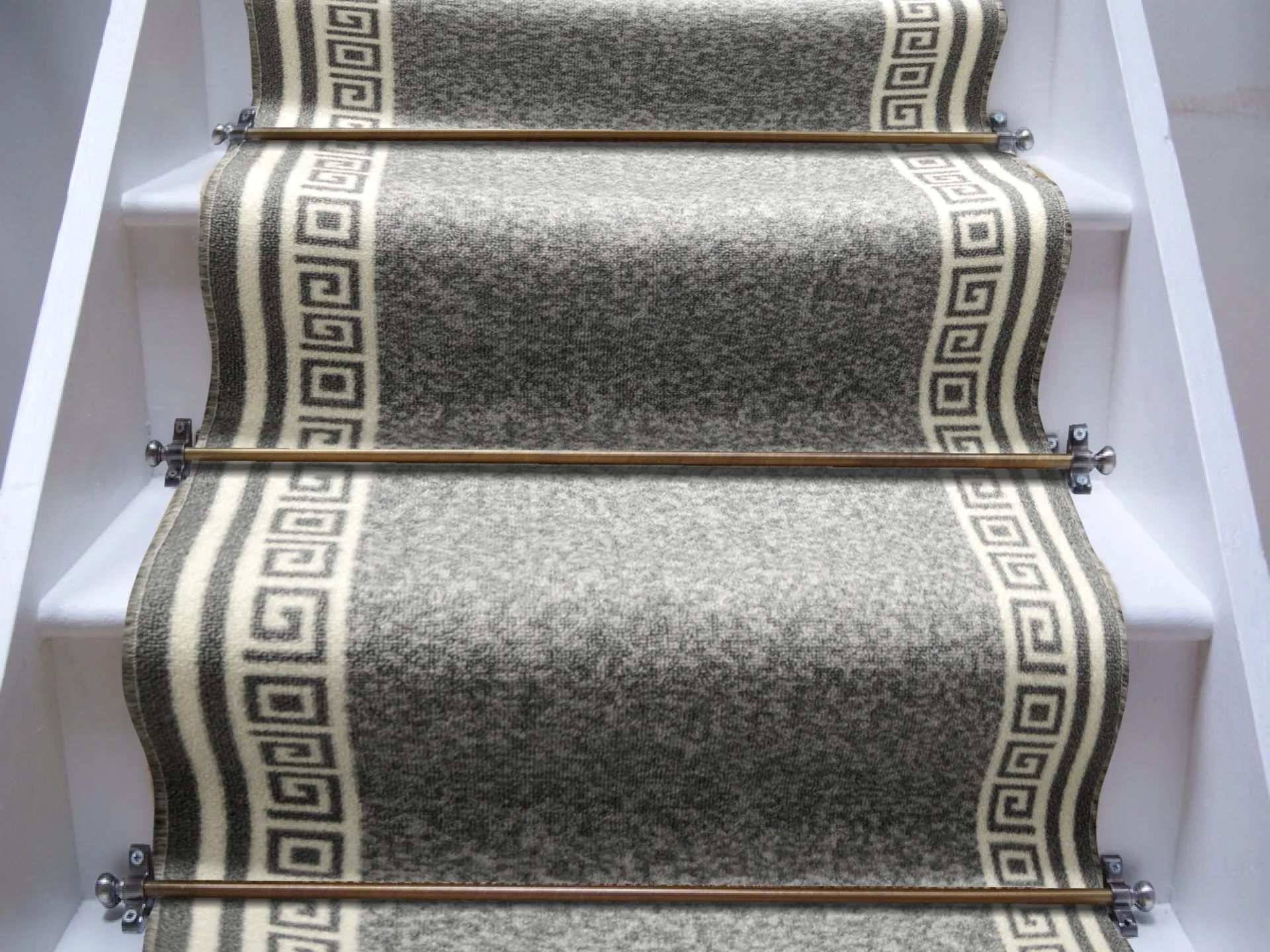 Grey Hard Wearing Non Slip Runner Mat - Luna