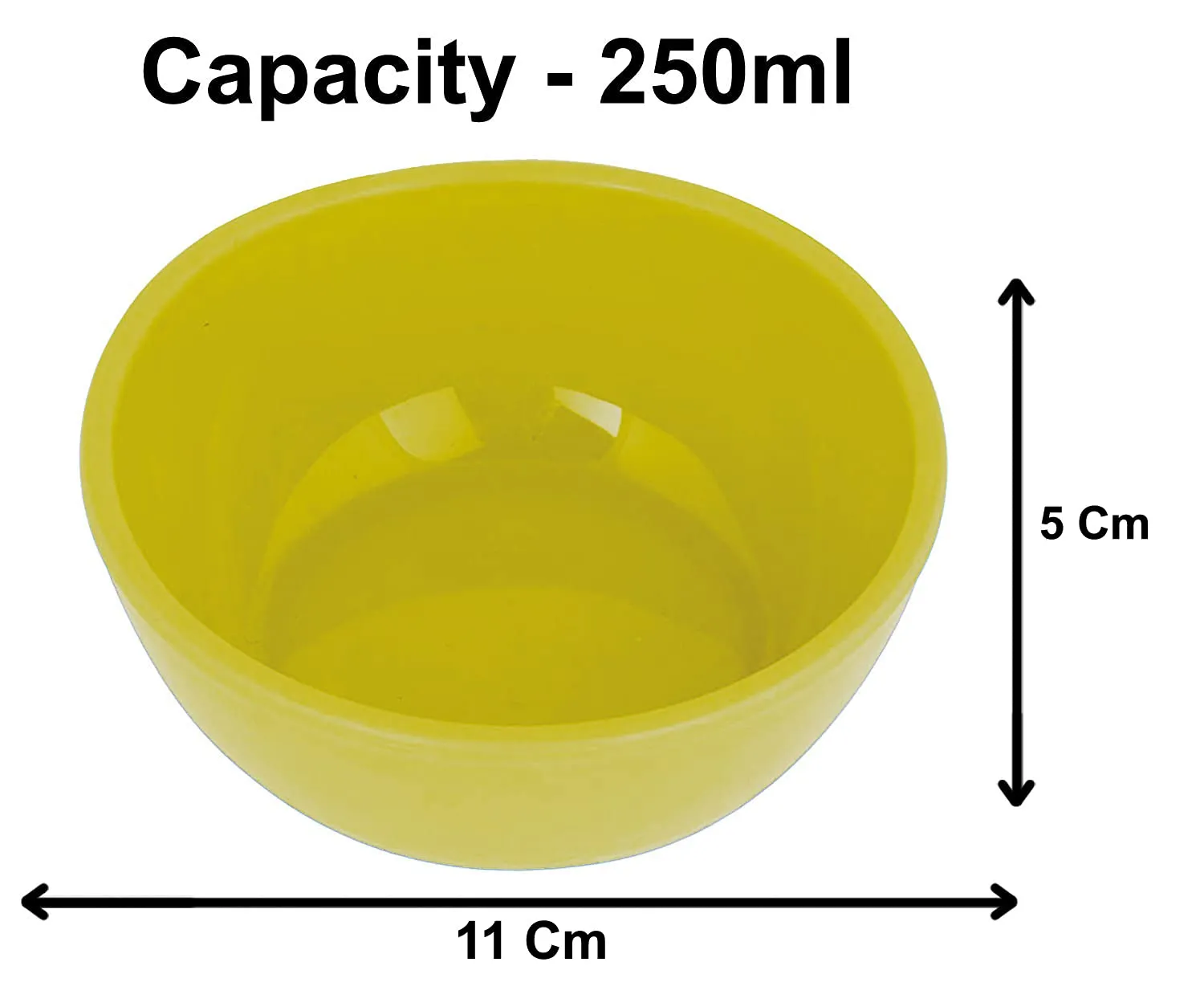 Heart Home Kuber Industries Round Microwave Safe Unbreakable Plastic Square Katori/Bowl Set for,Rice,Soup,Pasta,Salad Bowls, 250 Ml (Set of 6) Green-HEARTH15281, Standard