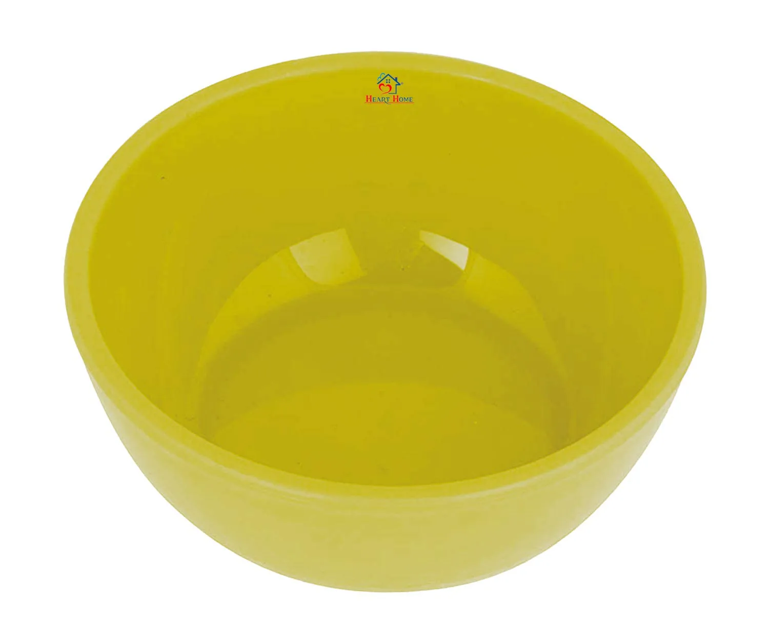 Heart Home Kuber Industries Round Microwave Safe Unbreakable Plastic Square Katori/Bowl Set for,Rice,Soup,Pasta,Salad Bowls, 250 Ml (Set of 6) Green-HEARTH15281, Standard