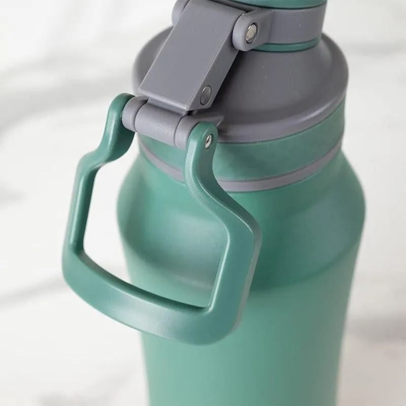 Hydrate Wonder Hot & Cold Thermos Water Bottle (Green) - 1000 ML