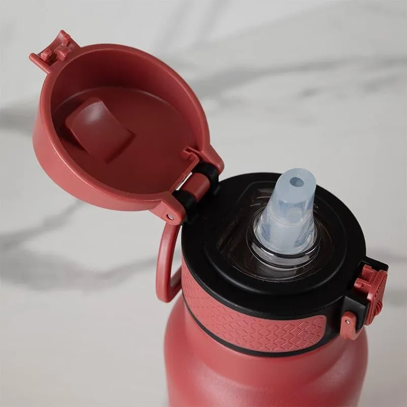 Hydro Chic Hot & Cold Thermos Water Bottle (Red & Pink) - 750 ML