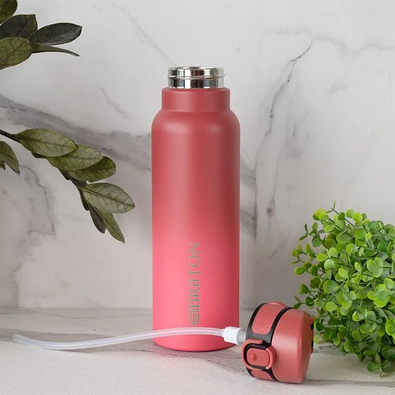 Hydro Chic Hot & Cold Thermos Water Bottle (Red & Pink) - 750 ML
