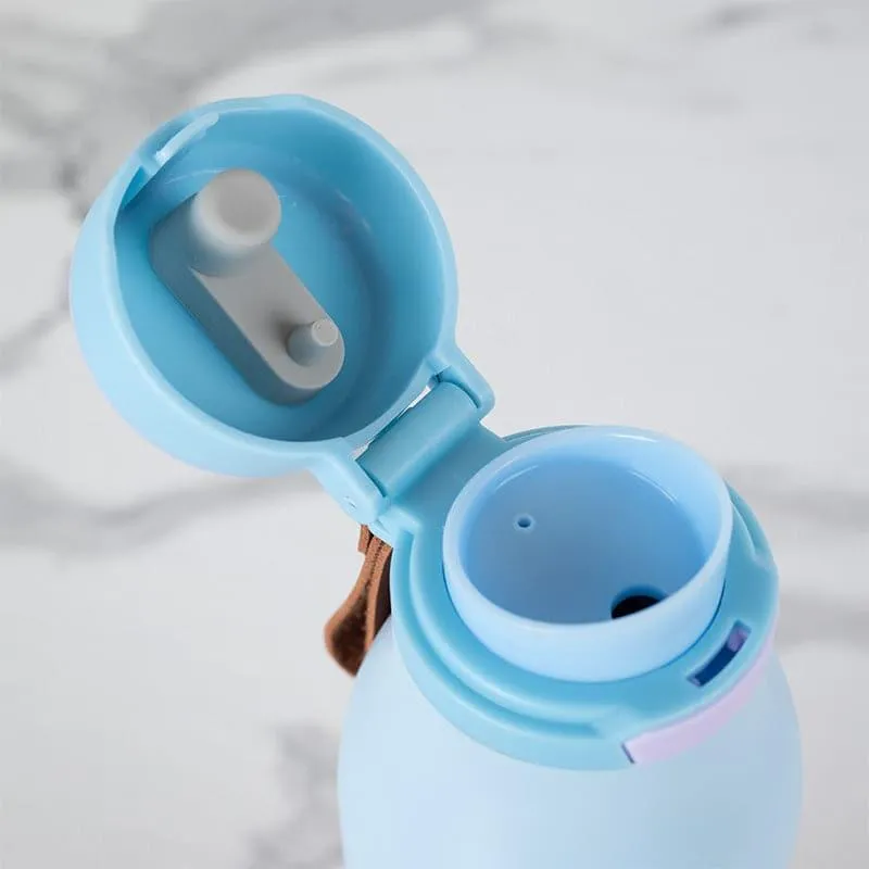 Juno Sip Hot & Cold Thermos Water Bottle (Light Blue & Purple) - 750 ML