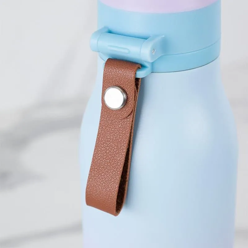 Juno Sip Hot & Cold Thermos Water Bottle (Light Blue & Purple) - 750 ML