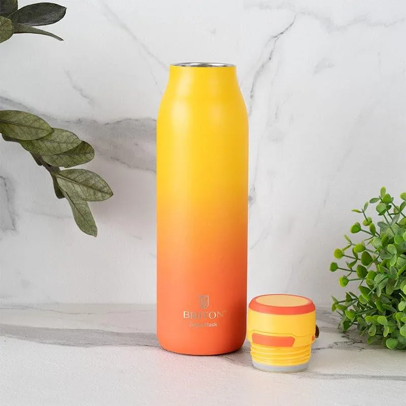 Juno Sip Hot & Cold Thermos Water Bottle (Yellow & Orange) - 750 ML