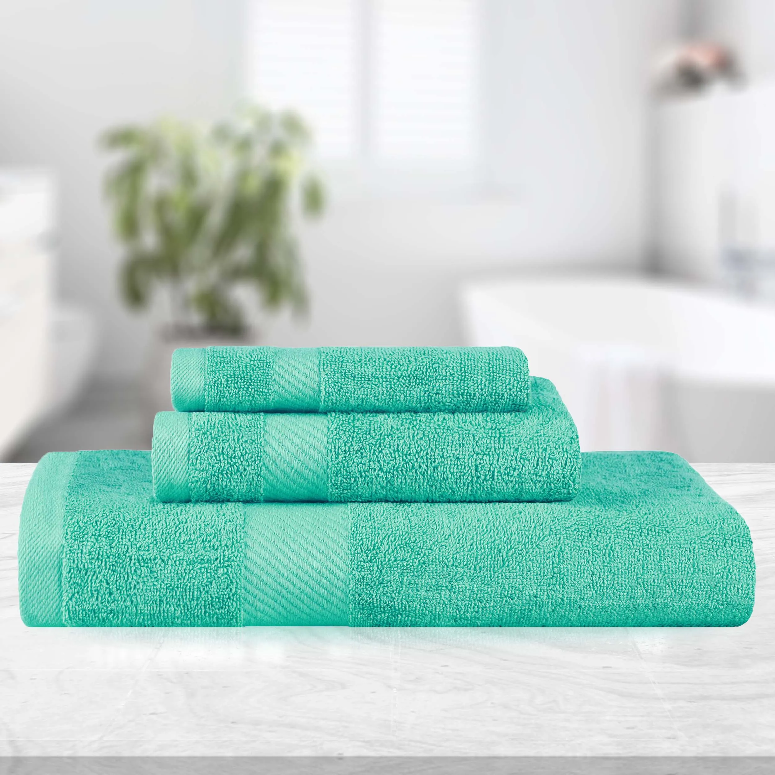 Kendell Egyptian Cotton Quick Drying 3 Piece Towel Set