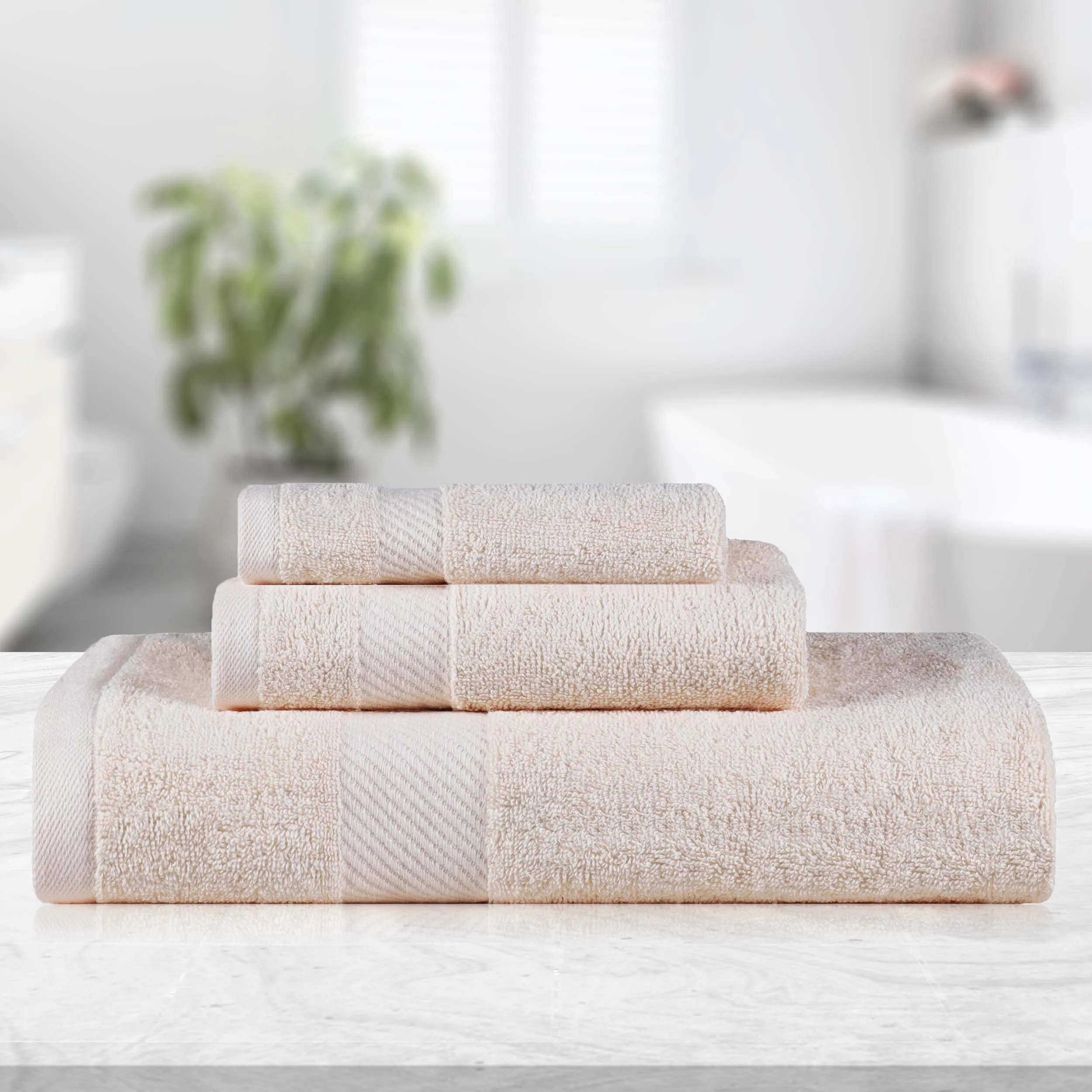Kendell Egyptian Cotton Quick Drying 3 Piece Towel Set