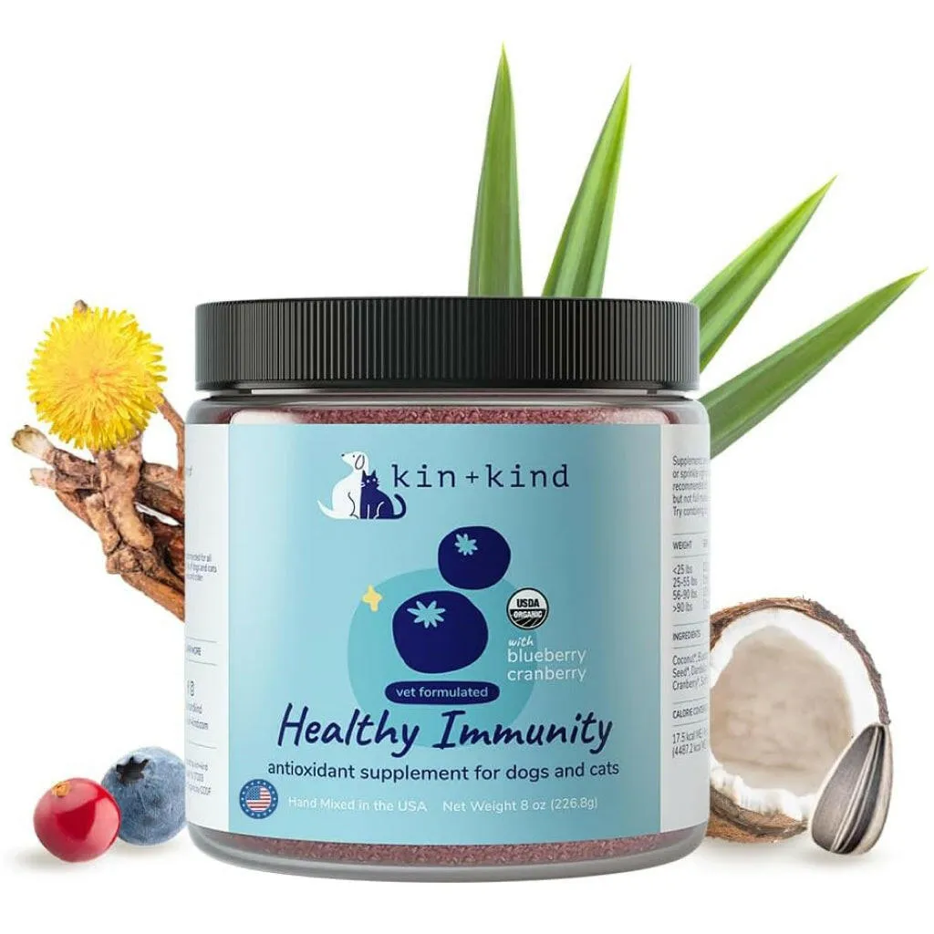 kin kind Organic Healthy Immunity Antioxidant Supplement for Dogs & Cats